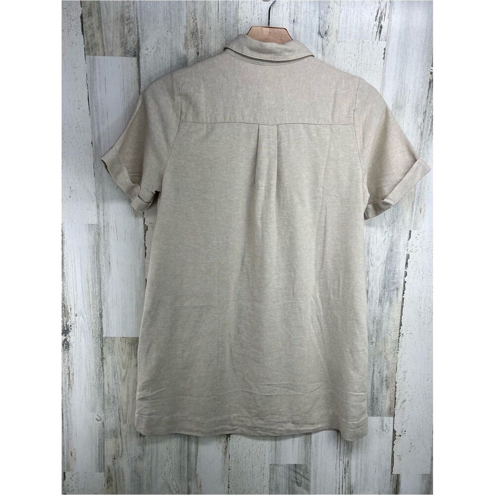 Old Navy Linen Blend Mini Shirt Dress Womens Medium - Picture 6 of 7